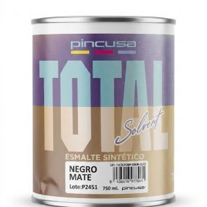 ESMALTE SINTETICO NEGRO MATE 750ML PINCU