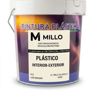 PINTURA PLASTICA MATE MILLO-CUBRIEN.4LT
