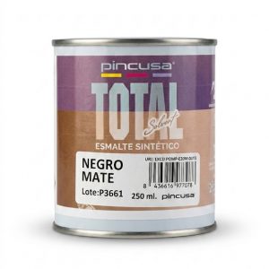 ESMALTE SINTETICO NEGRO MATE 250ML PINCU