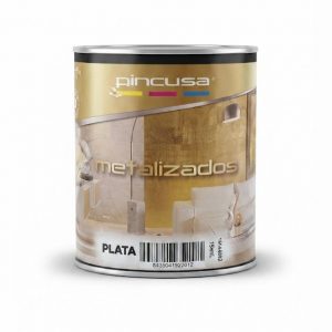 PINTURA EFECTO METAL PLATA 750ML PINCUSA